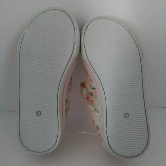 Carter's Girls Slip On/Off Shoe Color Tan/Peach Floral Pattern Big Size … - Picture 7 of 8